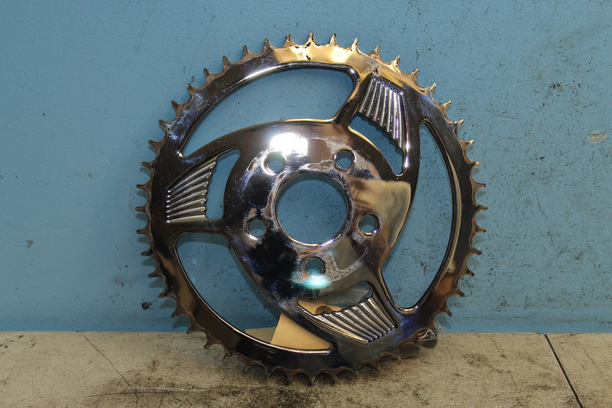 86-90 Harley Sportster Rear Sprocket Drive Wheel  48T Chrome
