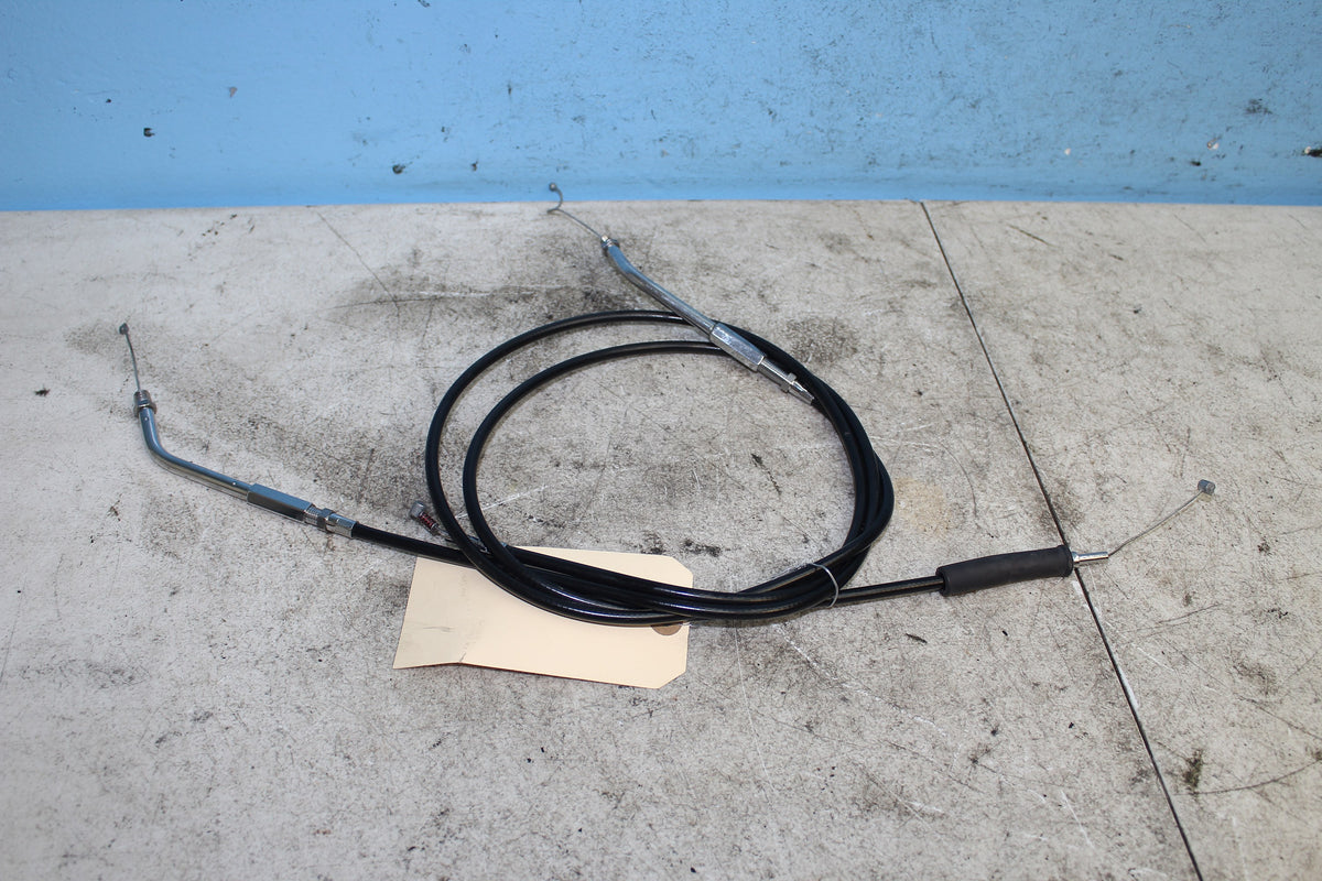 86-90 Harley Sportster Throttle Cables Idle Line