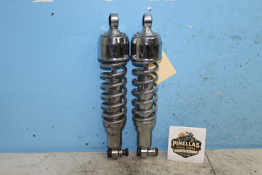 86-87 Harley Sportster Rear Shocks Chrome Left Right Suspension