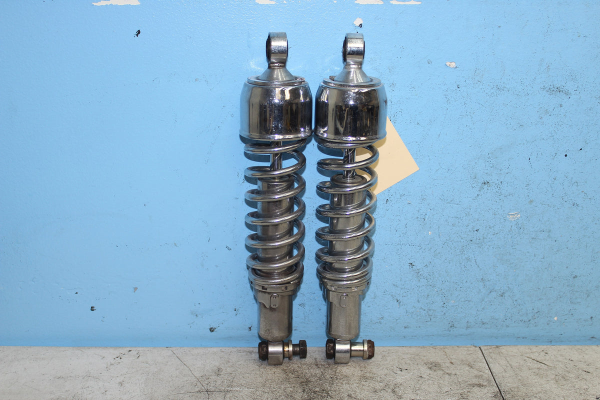86-87 Harley Sportster Rear Shocks Chrome Left Right Suspension