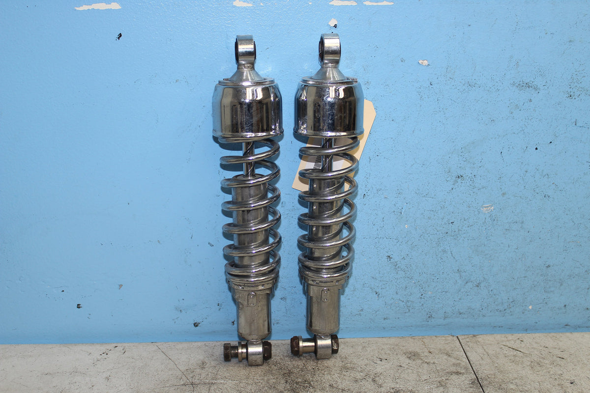 86-87 Harley Sportster Rear Shocks Chrome Left Right Suspension