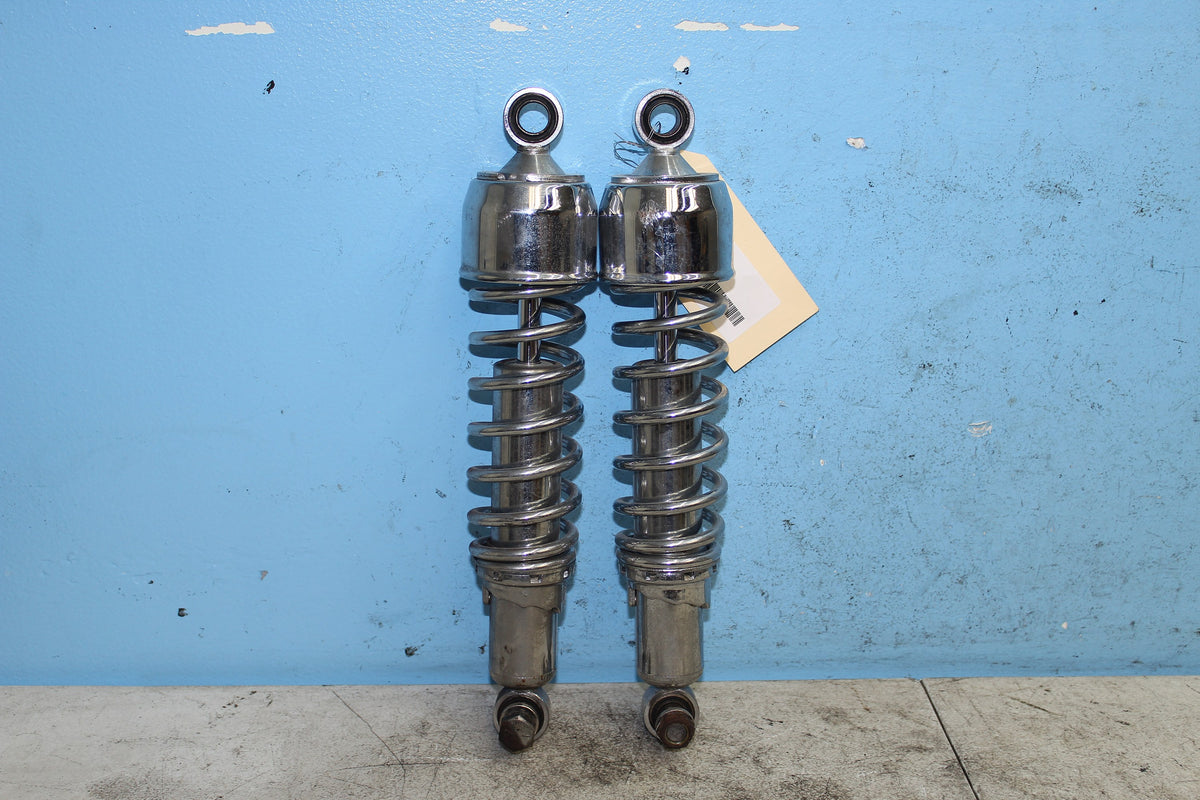 86-87 Harley Sportster Rear Shocks Chrome Left Right Suspension