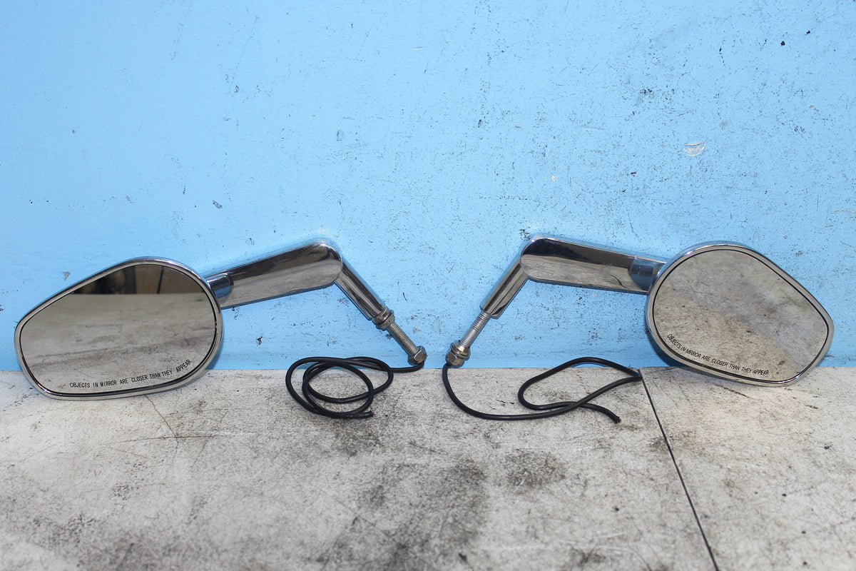 86-90 Harley Sportster Mirrors Left Right LED Turn Signal Blinker