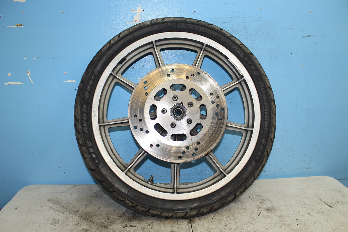 86-90 Harley Sportster Front Wheel Rim Tire 9 Spoke Mag STRAIGHT