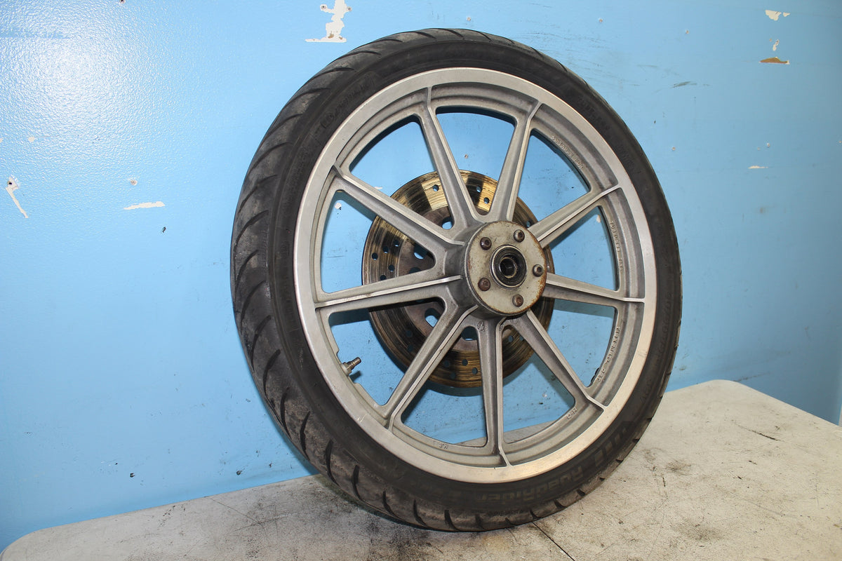 86-90 Harley Sportster Front Wheel Rim Tire 9 Spoke Mag STRAIGHT