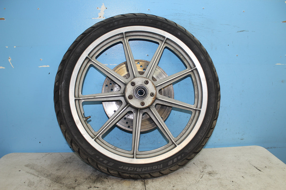86-90 Harley Sportster Front Wheel Rim Tire 9 Spoke Mag STRAIGHT