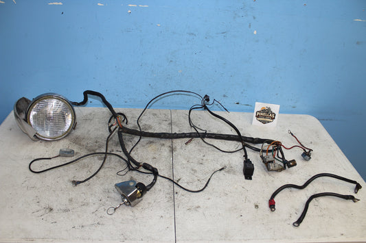 86-90 Harley Sportster Main Wire Harness Headlight Ignition KEY NO HAND CONTROL