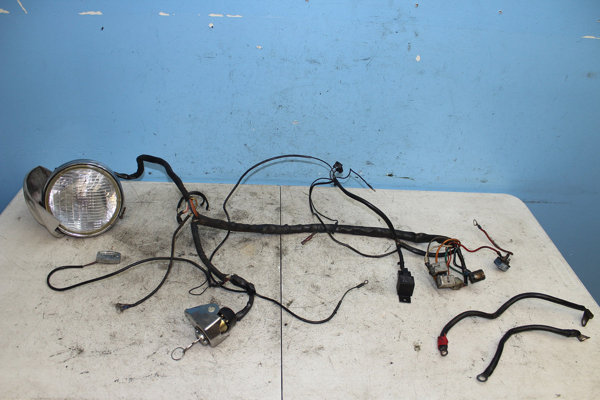 86-90 Harley Sportster Main Wire Harness Headlight Ignition KEY NO HAND CONTROL