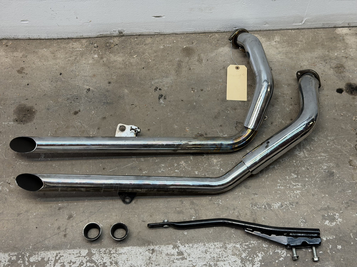 86-87 Harley Sportster Exhaust Chrome Pipe Header Heat Shield Cover