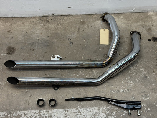 86-87 Harley Sportster Exhaust Chrome Pipe Header Heat Shield Cover