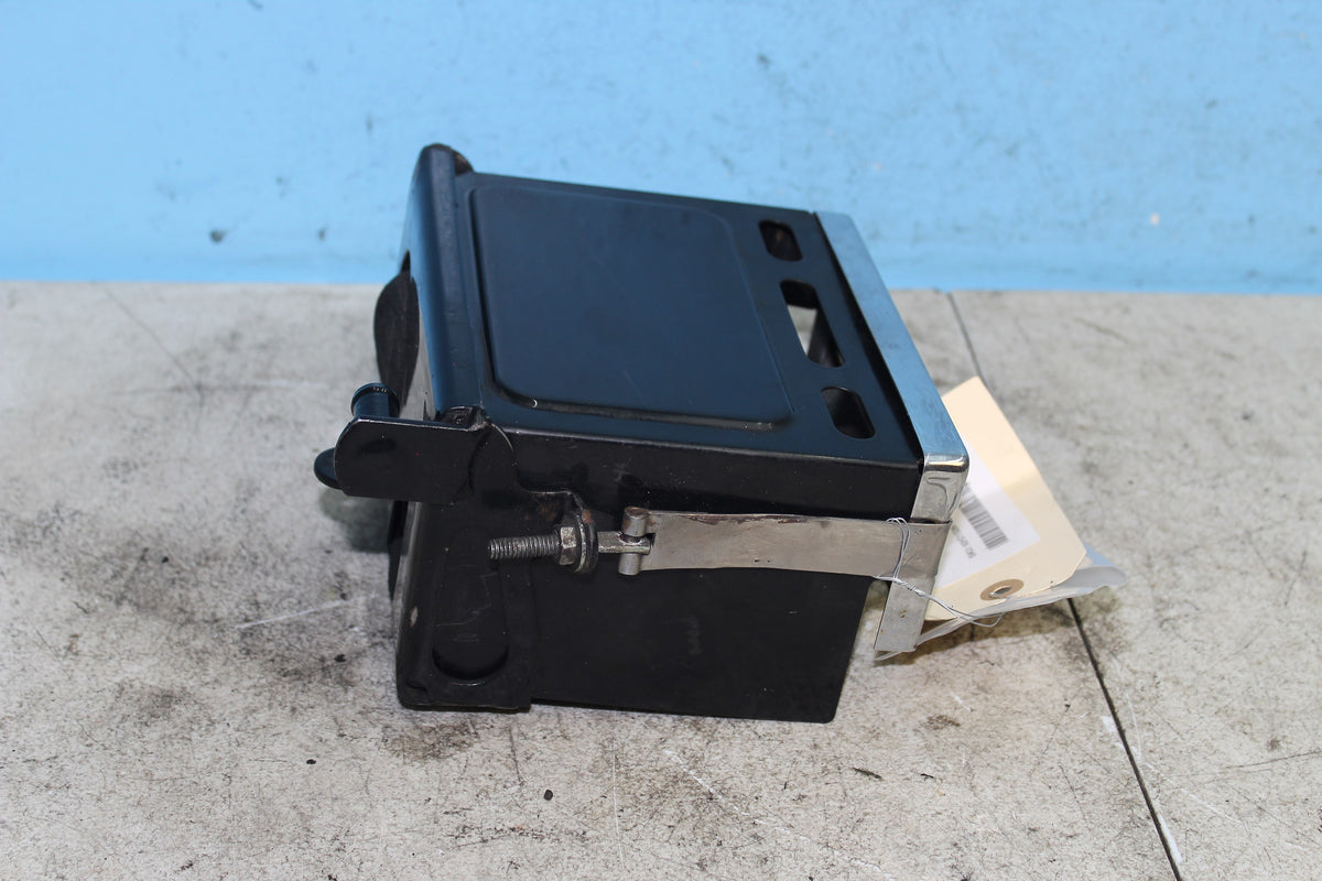 86-93 Harley Sportster XLH 1200 883 Battery Holder Carrier Box Tray Chrome Lid