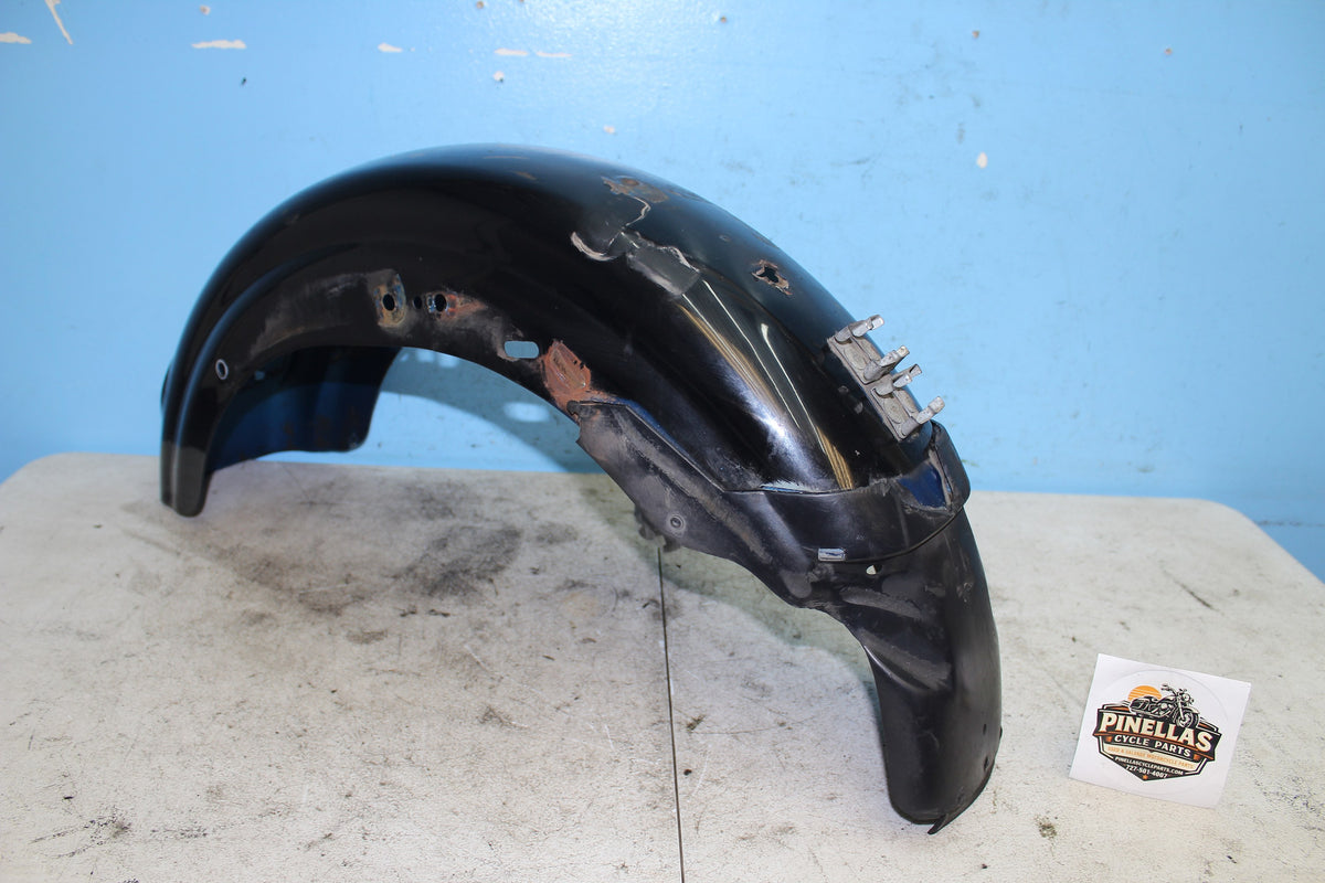 82-93 Harley Sportster XLH 1200 883 Rear Fender *DMG* Black Wheel Cover