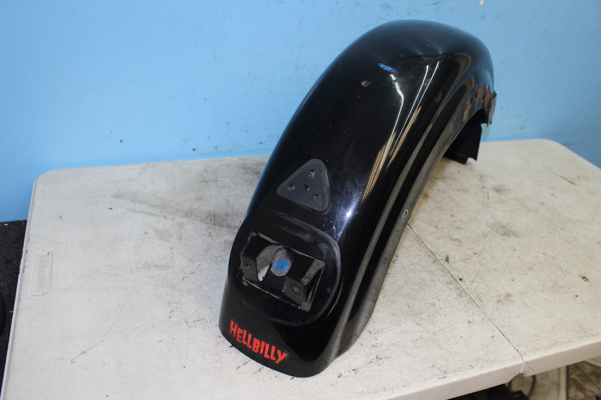 82-93 Harley Sportster XLH 1200 883 Rear Fender *DMG* Black Wheel Cover
