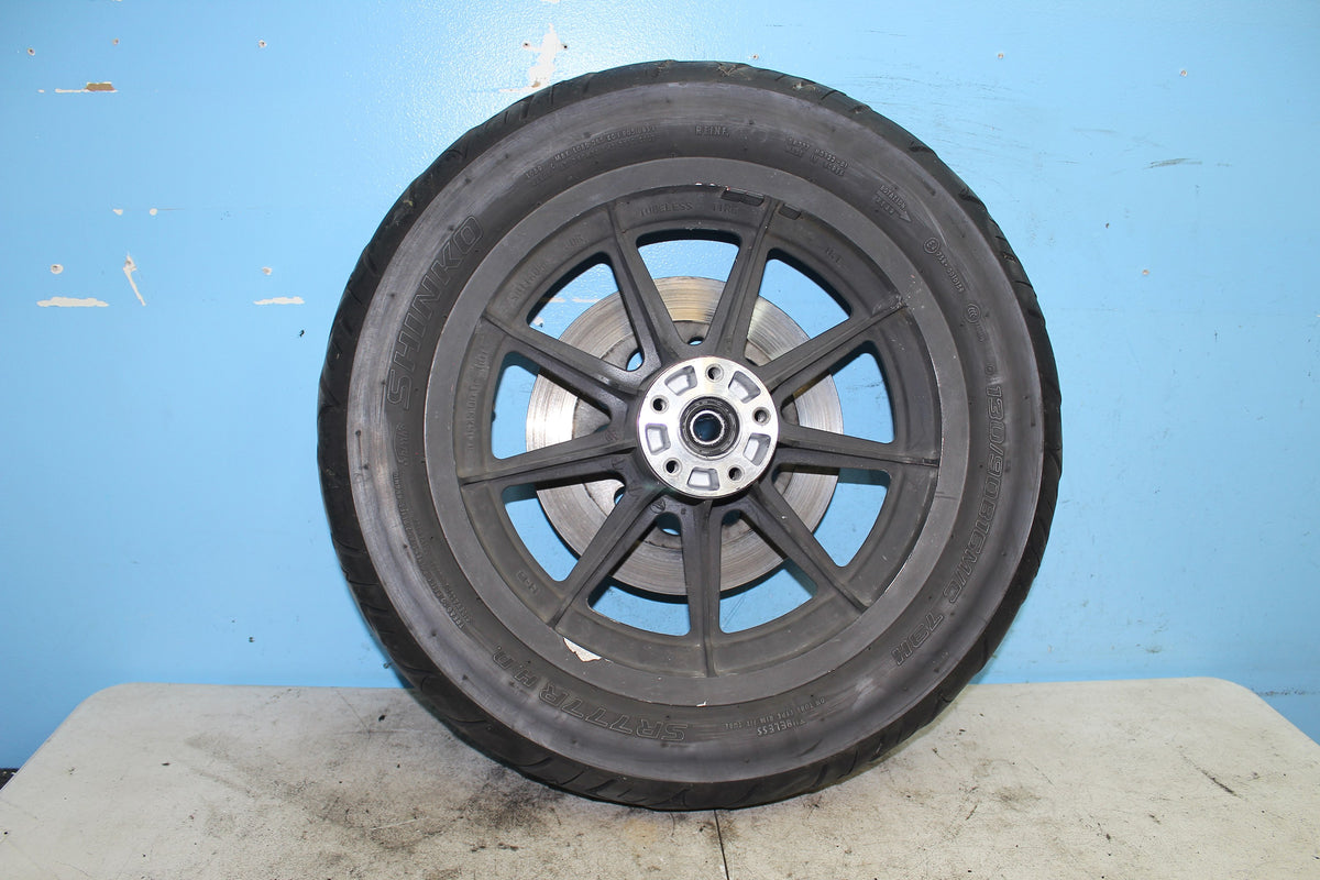 86-95 Harley Sportster XLH 1200 883 Rear Wheel Cast 9 Spoke Black Mag Rim 3/4"