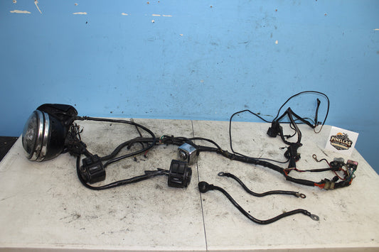 92-93 Sportster XLH1200 883 Wire Harness Loom Hand Control Ignition Light NO KEY