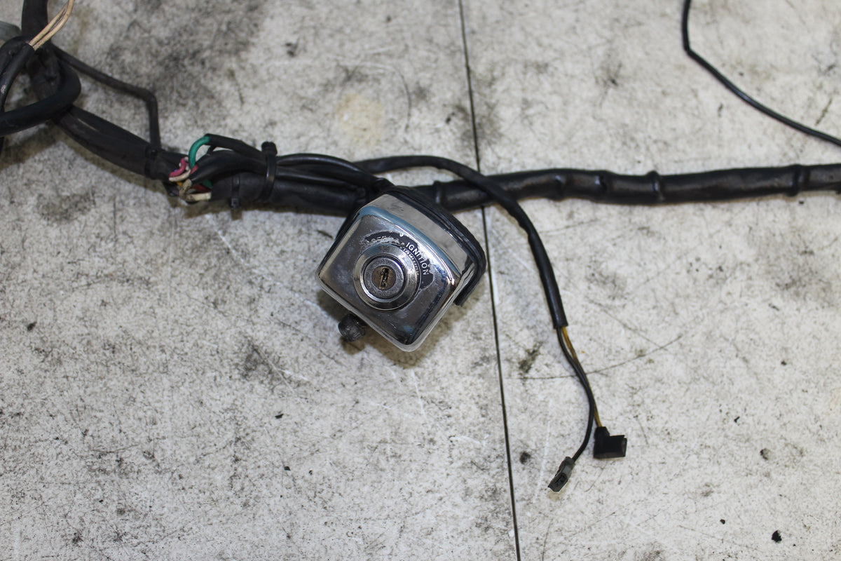 92-93 Sportster XLH1200 883 Wire Harness Loom Hand Control Ignition Light NO KEY