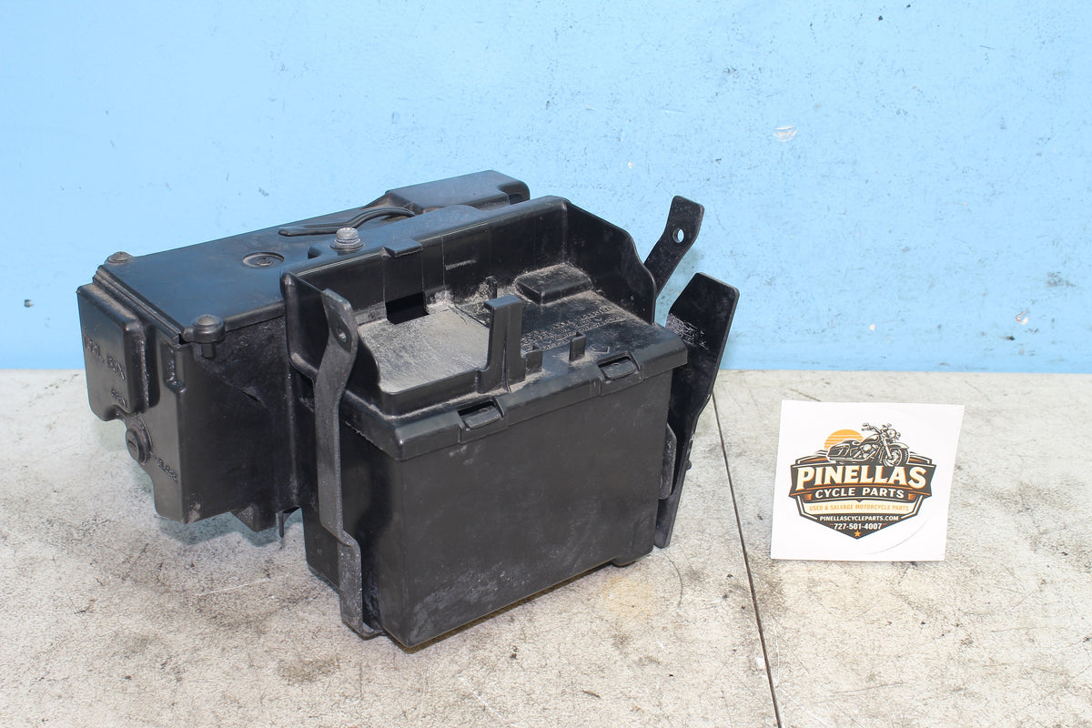 04-08 Honda Shadow Aero VT750C Battery Box Tray Holder Lid Cover Tool Box