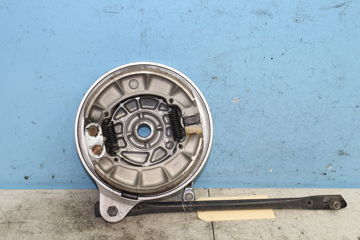 04-12 Honda Shadow Aero VT750C Rear Drum Brake Panel Shoes Assembly Hub Plate
