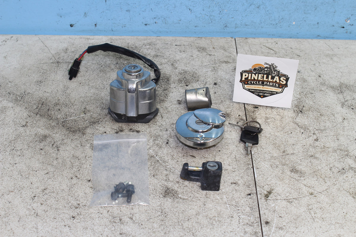 08-09 Honda Shadow Aero VT750C Ignition Switch Lock Set Key Gas Cap Seat Lock
