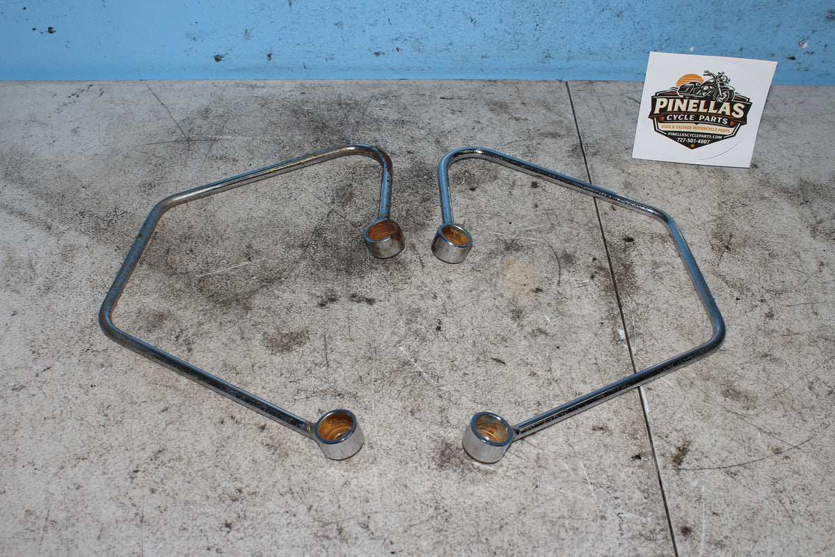 04-12 Honda Shadow Aero VT750C Saddlebag Bracket Supports Mount Rear Chrome