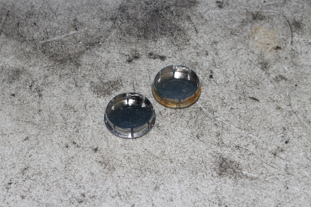 04-12 Honda Shadow Aero VT750C Swingarm Pivot Caps Frame Bolt Covers Chrome