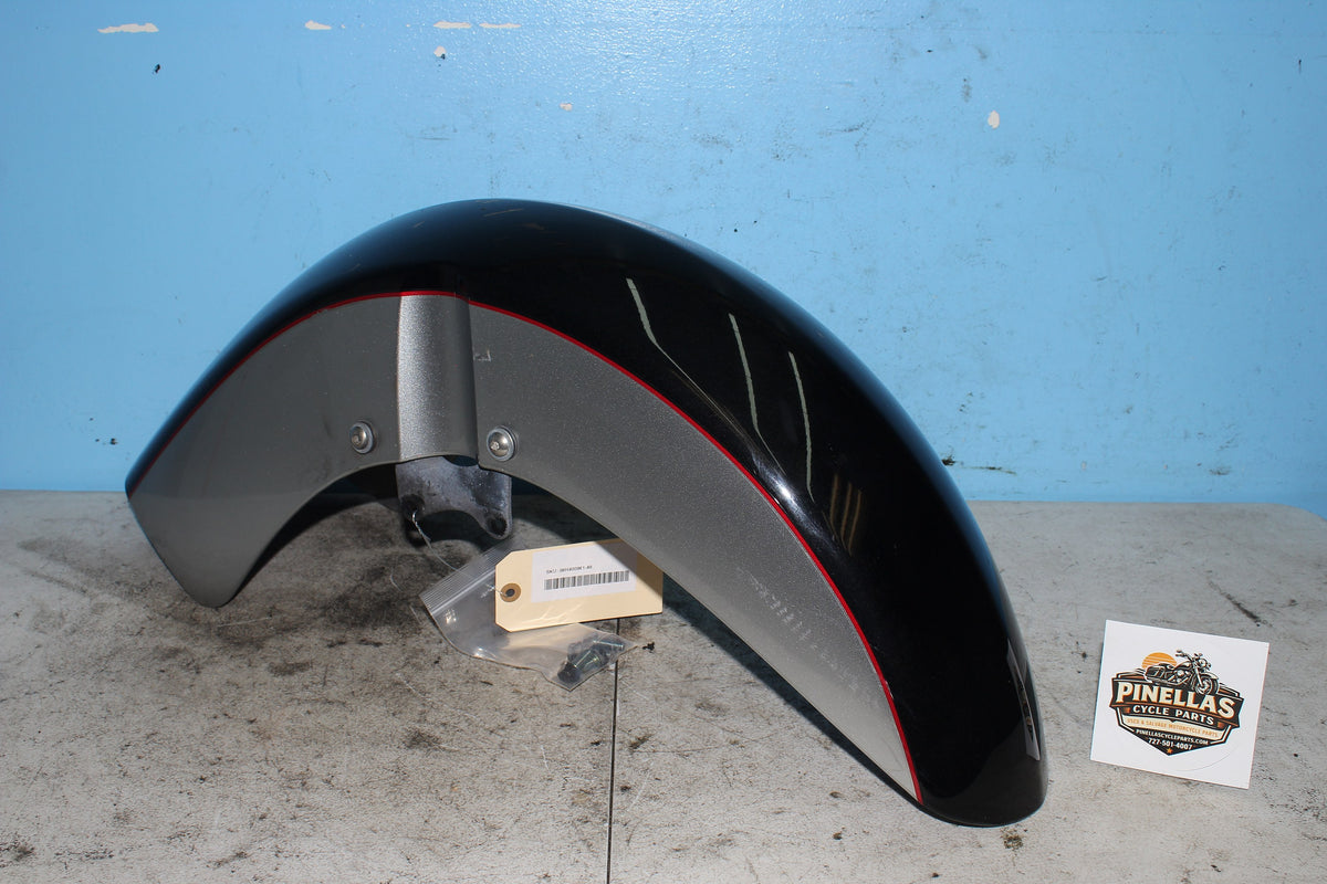 04-12 Honda Shadow Aero VT750C Front Fender Mud Guard Silver Black