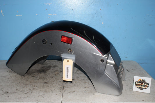 04-09 Honda Shadow Aero VT750C Rear Fender Mud Guard Silver Black