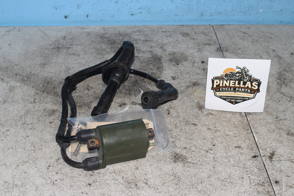 04-12 Honda Shadow Aero VT750C Ignition Coil Rear Cylinder w/ Plug Wires