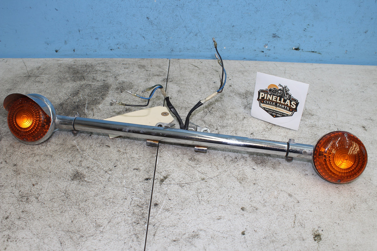 96-01 Yamaha Royal Star XVZ1300 Front Turn Signals Blinkers Light Lamp Bar *DMG*