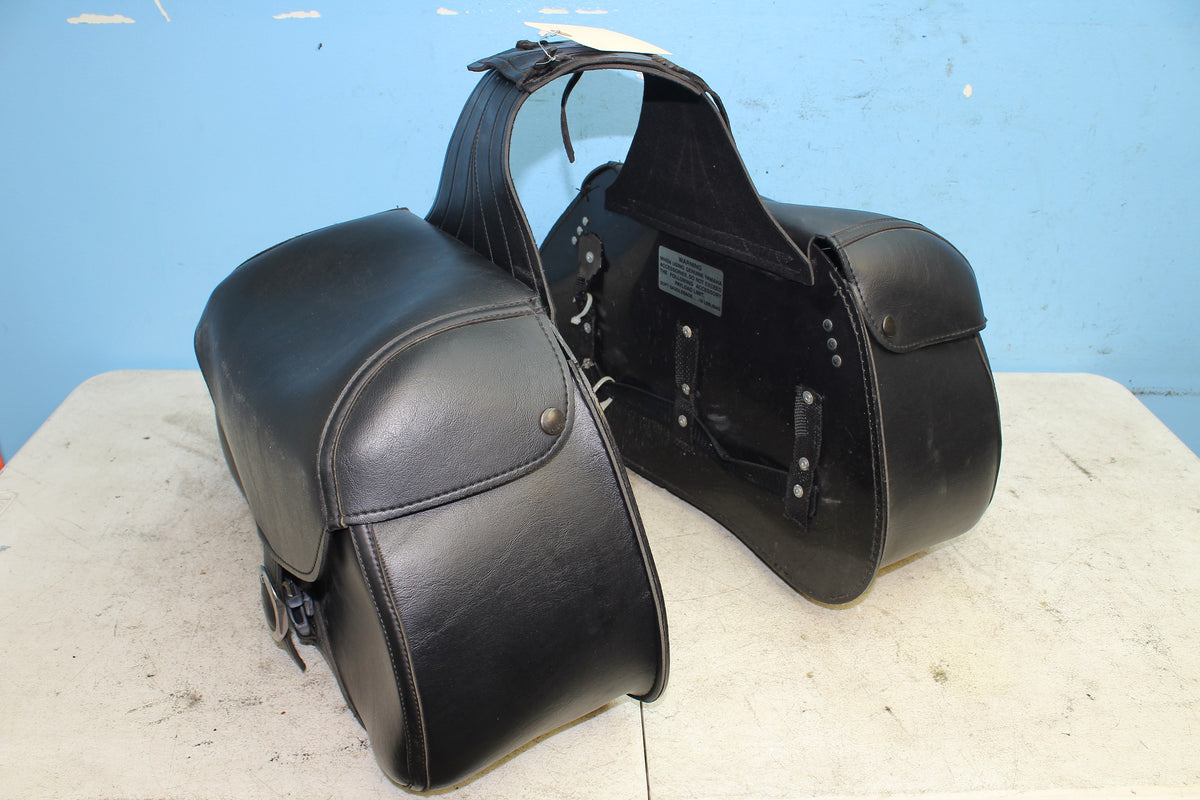 96-01 Yamaha Royal Star XVZ1300 Saddlebags Soft Side Storage Luggage Leather DMG
