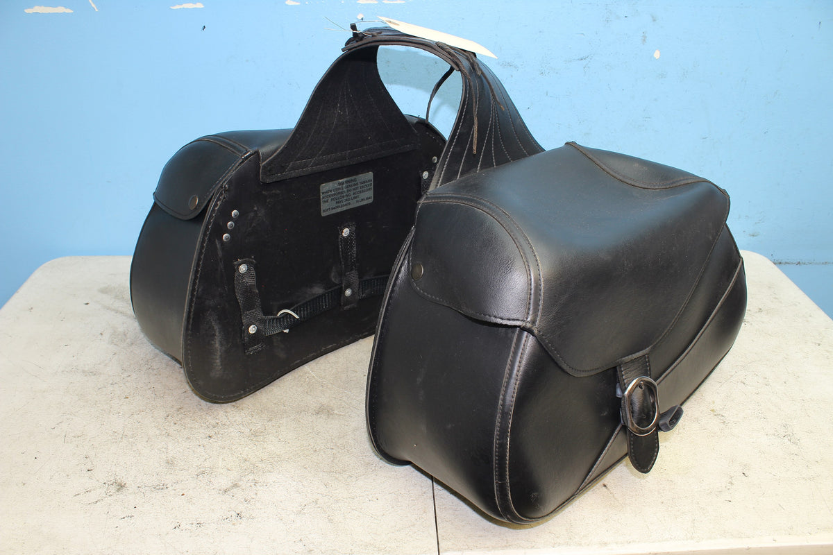96-01 Yamaha Royal Star XVZ1300 Saddlebags Soft Side Storage Luggage Leather DMG