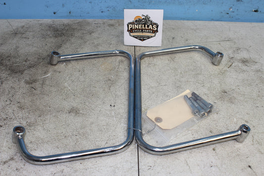 96-01 Yamaha Royal Star XVZ1300 Rear Saddlebag Brackets Mounts Chrome Supports