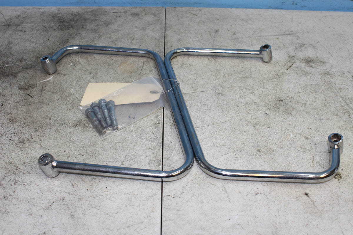 96-01 Yamaha Royal Star XVZ1300 Rear Saddlebag Brackets Mounts Chrome Supports